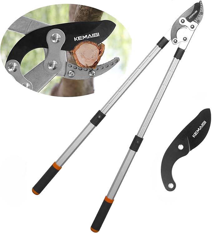 Extendable Anvil Loppers, 27-41'' Telescopic Loppers and Pruners Heavy Duty, 2-Inch Cut Capacity Tree Pruner, With Compound Action, Yard Tools Tree Trimmer, Hand Branch Cutter.