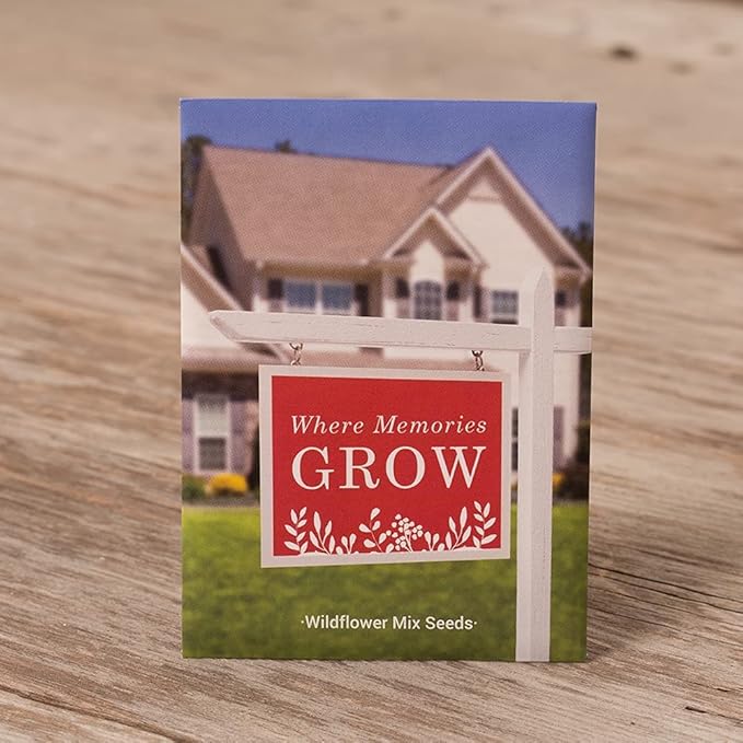 Bentley Seeds Where Memories Grow Wildflower Mix - 25 Individual Flower Seed Packets - Great Gifts for New Homeowners, Baby Shower, Wedding - Non-GMO Wildflowers