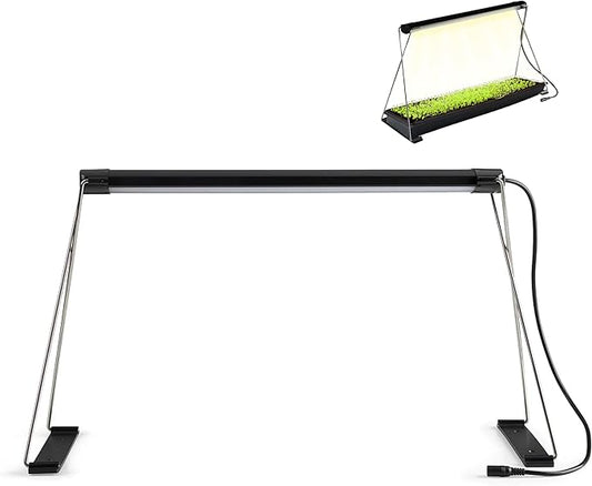 Epic Gardening Seed Starting Grow Light – Full-Spectrum LED with Adjustable Height for Indoor Seedlings | Energy-Efficient, Long-Lasting Light with Timer (Small)