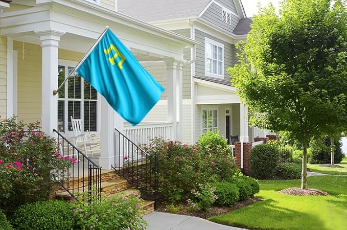 Crimea Tatar Flag 3x5FT Crimean Tatars Polyester Banner With 2 Grommets Fade Resistant Vivid Color For Patriotic Festival Events Party Decoration (Crimean Tatars, 3x5FT)