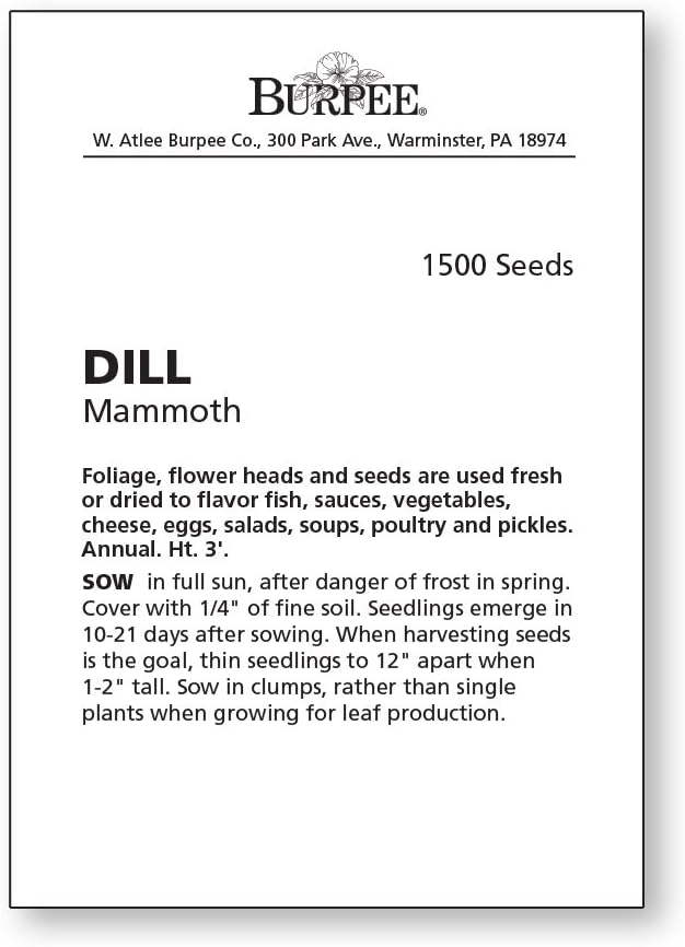 Burpee Dill Seeds