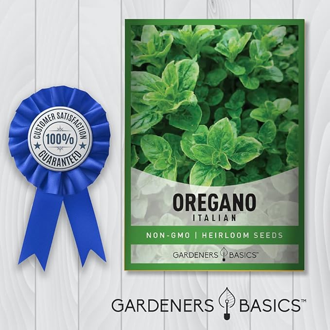Gardeners Basics, Oregano Seeds for Planting Heirloom Non-GMO Herb Plant Seeds for Home Herb Garden Makes a Great Gift for Gardening