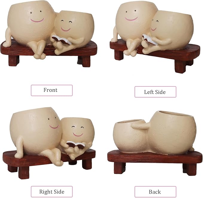 Face Pots for Plants, Cute Head Planter Flower Pots for Indoor Outdoor Plants, Modern Lady Head Vase Girl Face Planter, Unique Plant Pots, Macetas