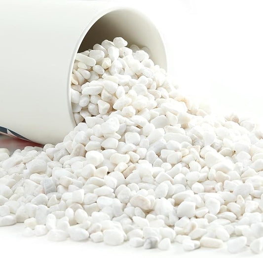 2.4lb Succulent and Cactus Bonsai DIY Rocks, White Gravel for Terrarium, Fairy Gardening, Top Dressing, Mini White Rocks