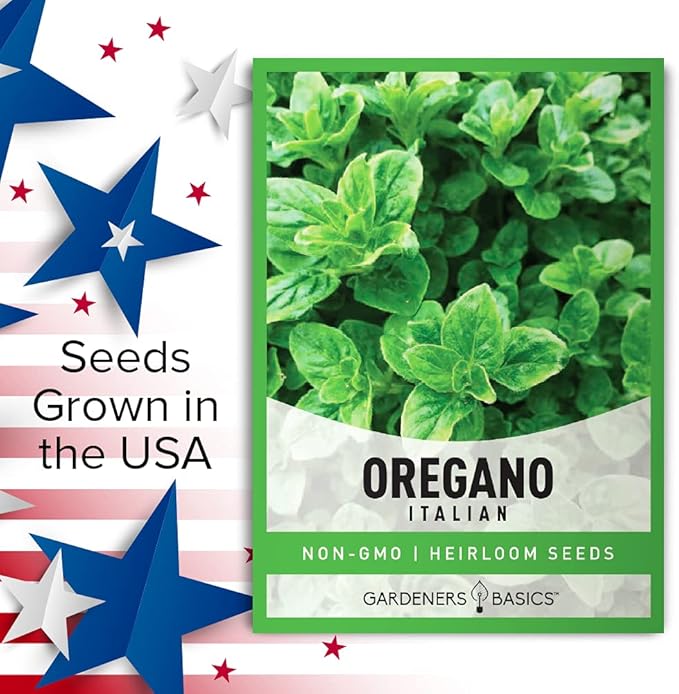 Gardeners Basics, Oregano Seeds for Planting Heirloom Non-GMO Herb Plant Seeds for Home Herb Garden Makes a Great Gift for Gardening
