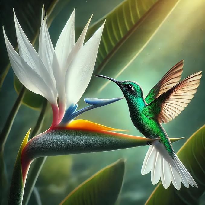 Bird of Paradise - White + Orange - Strelitzia. (2 White + 2 Orange BoP Cups)