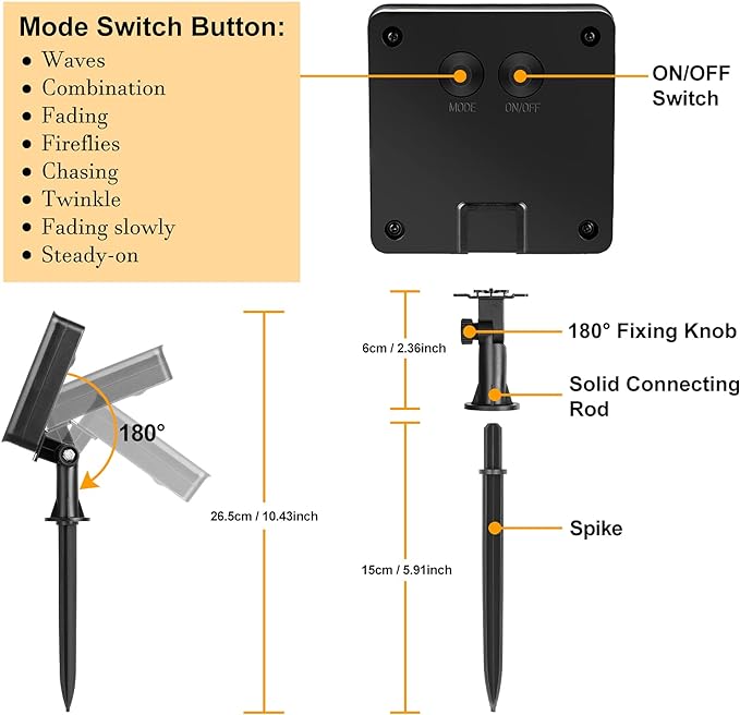 Extra-long 288FT 800LED Solar Fairy String Lights, 4-Pack 72FT 200 LED Outdoor Twinkle Lights Waterproof, 8 Lighting Modes, Warm White Copper Wire Lights for Deck Backyard Tree Garden Fence Pool Party