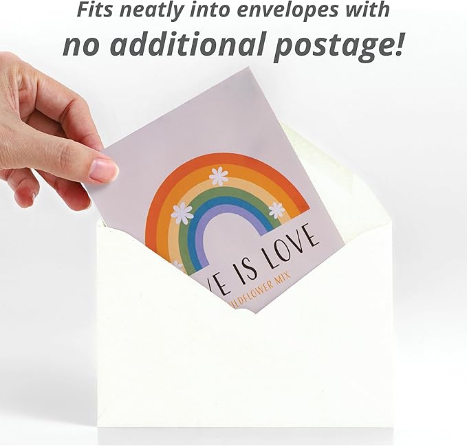 Love is Love Rainbow - 25 Wildflower Packets for Planting - Celebrate & Show Your Pride - Garden Seeds to Grow Live Plants - Bentley Seed Co.