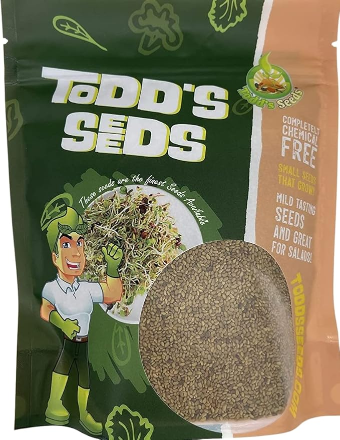 Todd’s Seeds - Alfalfa Seeds - 16 Oz Bulk Alfalfa Sprouting Seeds - Resealable Bag - Highest Germination - Non-GMO, Chemical Free (Better than Organic!) - Perfect for Home Gardening and Healthy Eating