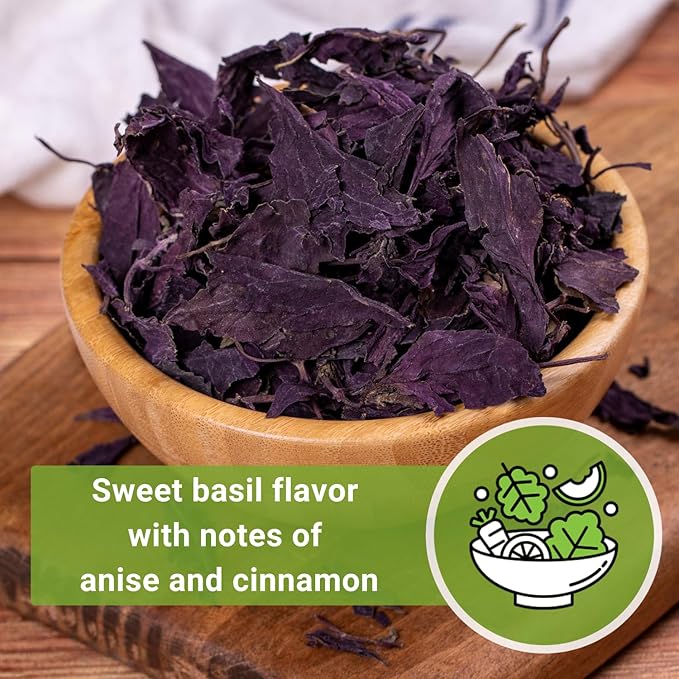 Sow Right Seeds - Purple Ruffles Basil Seeds for Planting - Non-GMO Heirloom Packet with Instructions - Indoors or Outdoor - Great for Hydroponics or Growing Kitchen Herb Garden - Purple Leaves (1)