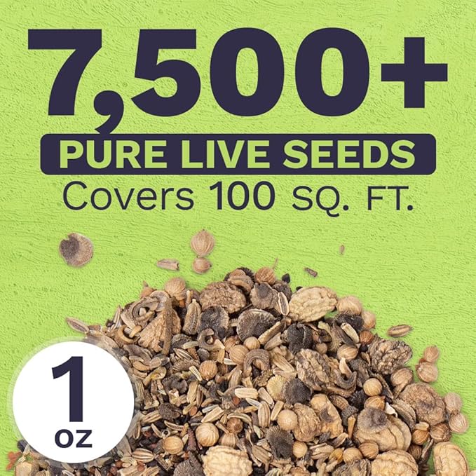 Wildflower Seeds Edible Flowers Mix - 1 Ounce Over 7,000 Open Pollinated Annual and Perennial Seeds