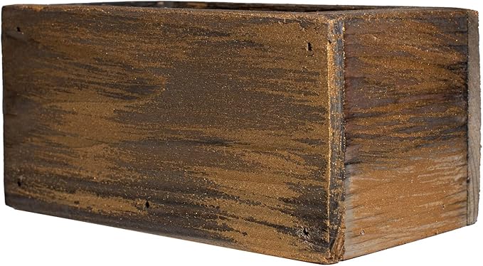 Ornamental Indoor Planter with Pet/Cat Grass Growing kit, Handcrafted in The USA from Red Cedar (Golden Aged)