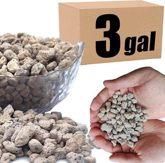 Organic Pumice for Bonsai and Horticultural 100% Natural- (3 gallons, 3/8 inch)