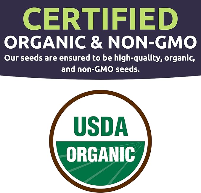 Organic Thai Basil Seeds – Seed Packet of Over 350 Open Pollinated Non-GMO Seeds – Sweet Yards Seed Co.