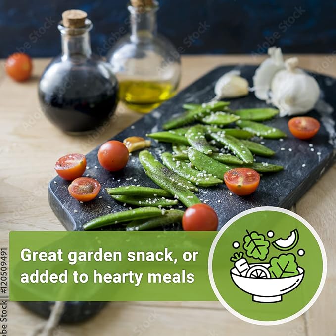 Sow Right Seeds - Sugar Snap Pea Seeds for Planting - Non-GMO Heirloom Packet with Instructions to Plant a Home Vegetable Garden - Grow Tons of Delicious Pods - Cool Season Crop, Super Productive (2)