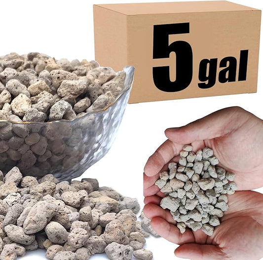 Organic Pumice for Bonsai and Horticultural 100% Natural (5 gallons, 3/8 inch)