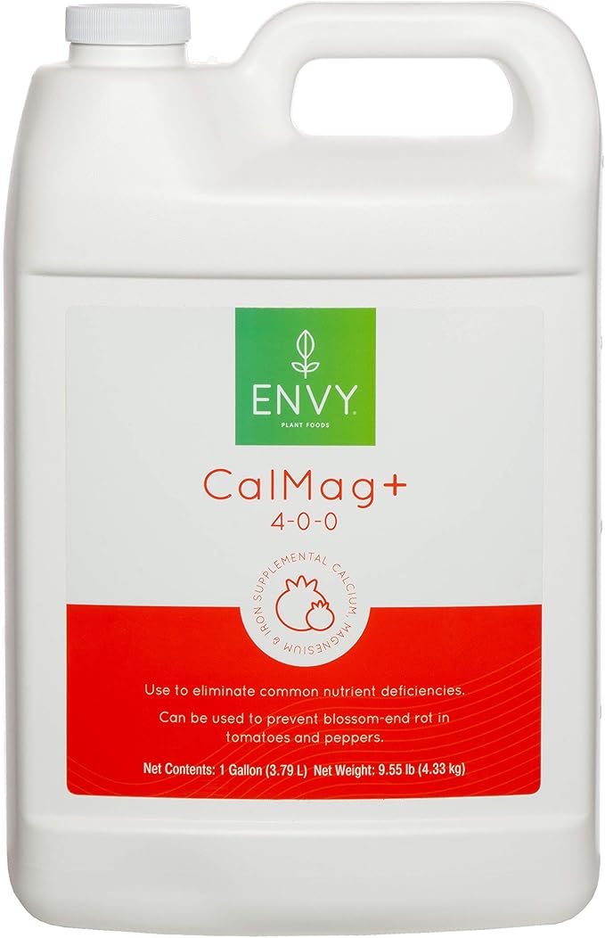 ENVY CalMag+ Fe (4-0-0) Professional Grade Calcium, Magnesium and Iron Liquid Plant Food | Superior Calcium Source (No Calcium Chloride) (2X Gallon)