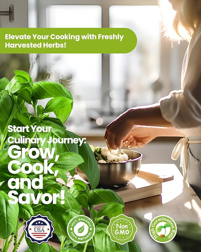 9 Herb Indoor Window Garden Kit - Complete Herb Plant Grow Set for Women, Men, Mom - Unique Gift Idea for Birthday, Christmas - Organic Herbs Starter Kit Made in USA
