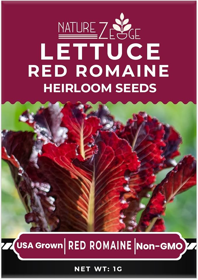 Lettuce Seeds for Planting, Red Romaine Lettuce, Bibb Butter Lettuce, Black Seeded Simpson, Green Ice Iceberg Lettuce, Non-GMO…