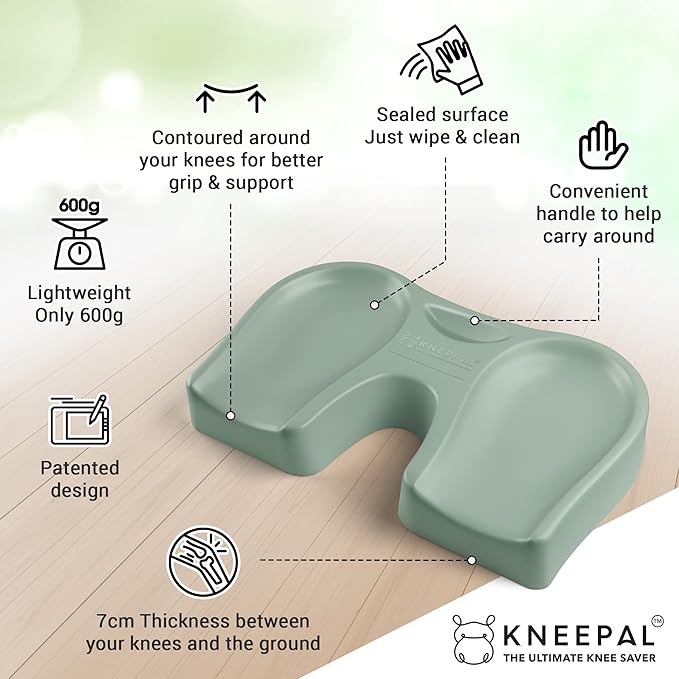 Extra Thick Garden Kneeler Pad for Gardening Baby Bath Kneeling Cushion Heavy Duty Multifunctional Knee Safety Memory Foam Mat for Mechanic Work and any Household DIY Chores, Lt. Green