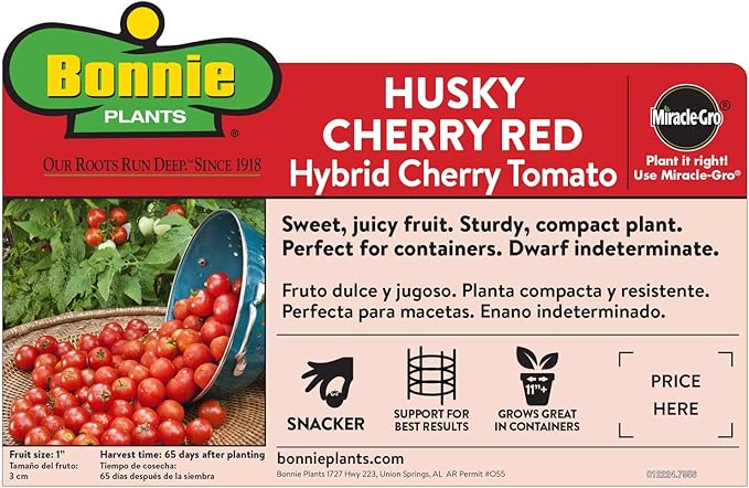 Bonnie Plants Tomato Sampler (4-Pack), Live Plants, Four Ideal Starter Varieties, Excellent Flavor & Productivity