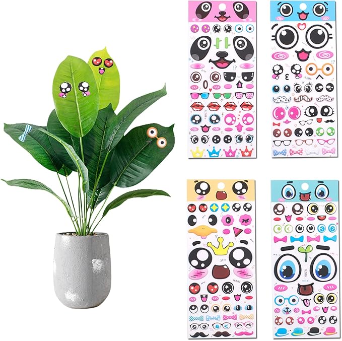 80 PCS Cute Plant Eyes for Potted Plants, Stereoscopic Eye Sticker, Perfect Indoor Plant Accessories, Ideal Unique Gifts for Plant Lovers
