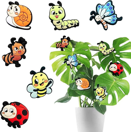 6 Pcs Funny Plant Magnets Decor, Cute Plant Magnet Gift for Potted Plants, Unique Gifts for Plant Lovers, Perfect Plants Accessories - Add Personality to Plants and Make You Smile Live