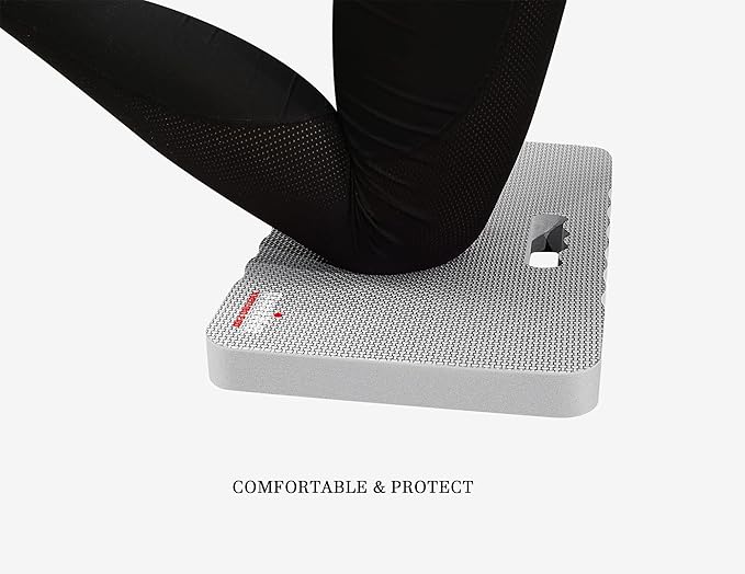 Extra Thick Kneeling Pad Comfy Foam Kneeler Mat Garden Knee Pad Cushion for Gardening Planting Yard Work Prayer Yoga Mechanic Exercise Workout Baby Bath 18 x 11 x 1.5 Inch Large Grey 2 Pack
