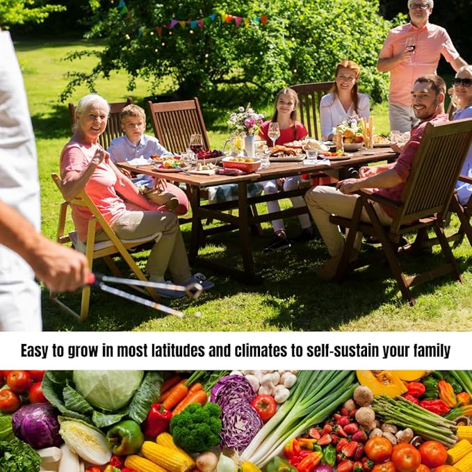 Survival Garden Heirloom Seeds Non GMO - 105 Varieties of Herb, Fruit and Vegetable Seeds for Planting Home Garden Plus Seed Storage Organizer Vault - Non Hybrid Open Pollinated by Grow For It