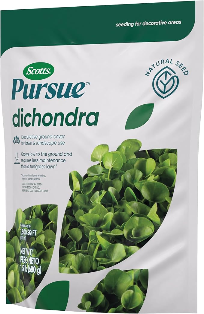 Scotts Pursue Dichondra with Natural Seed, Seeding for Decorative Areas, 1.5 lbs. (Pack of 2)