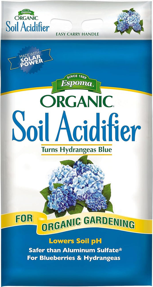 Espoma Organic Soil Acidifier Soil Amendment; Lowers Soil pH and Turns Hydrangeas Blue! Contains Elemental Sulfur & can be Used for Organic Gardening 30 lb. Bag - Pack of 1