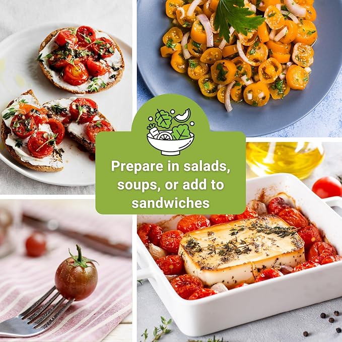 Sow Right Seeds - Cherry Tomato Seed Collection for Planting - Black, Large Red, White, Orange, Bi-Color Cherry and Yellow Pear Tomatoes - Non-GMO Heirloom Varieties to Plant a Home Vegetable Garden