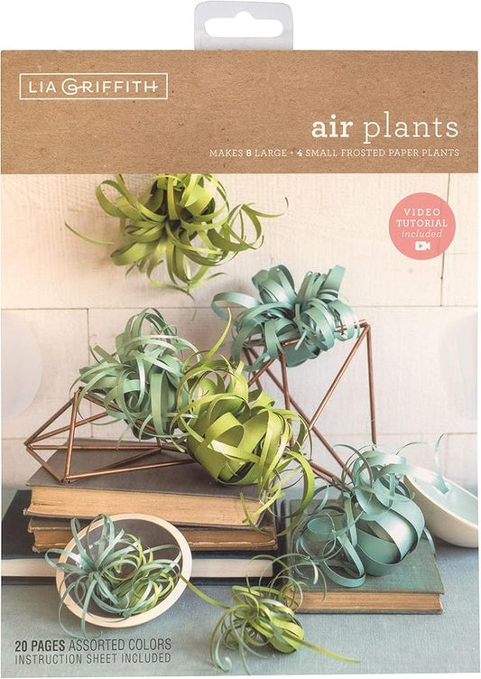 Lia Griffith Frosted Paper Flowers Air Plants, 8.5" x 11", Colors May Vary 20 Count