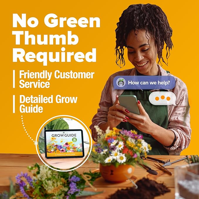 HOME GROWN 120,000+ Wildflower Seeds Bulk: (4oz) Perennial Wild Flower Seeds for Planting - Butterfly Garden Seeds for Attracting Birds & Bees - 25 Variety