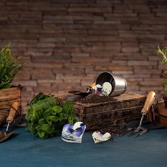 50 pcs Small Purple Hearts – Plantable Seed Paper for Weddings, Gifts, and Life Events (#45s)