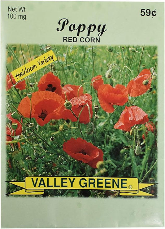 Set of Flower Seed Packets! Flower Seeds in Bulk - Great for Creating The Garden of Your Dreams! (200, Poppy - Red Corn)