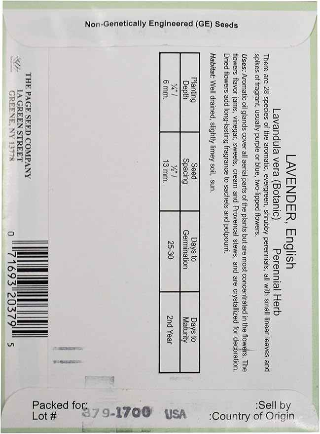 Black Duck Brand Set of 25 Lavender Flower Seed Packets! Flower Seeds in Bulk - Great for Creating The Garden of Your Dreams! (25, Lavender)
