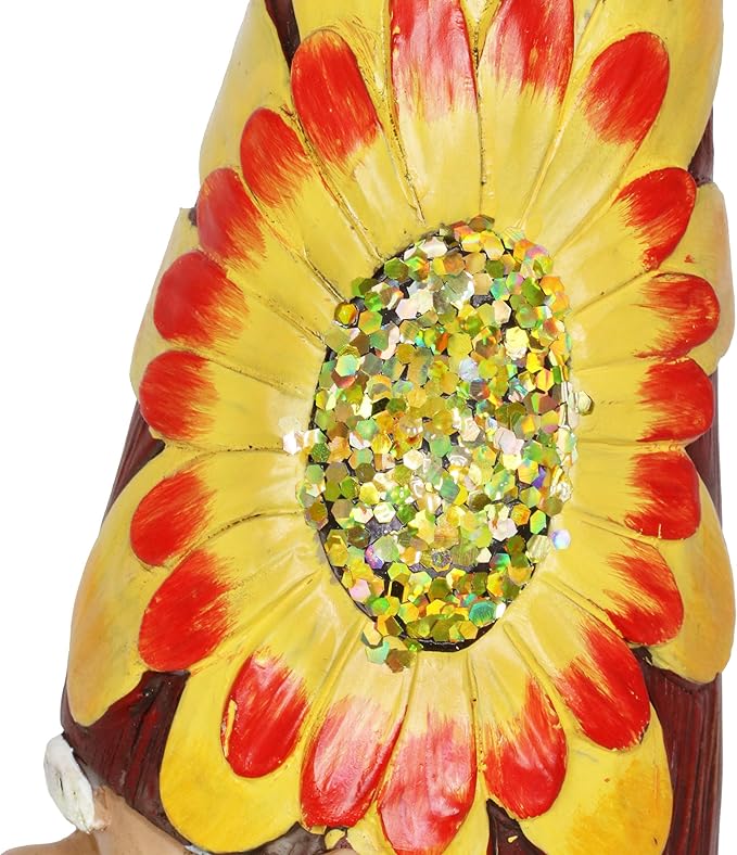 Exhart Garden Gnome, Red Hat Garden Statue Sculpture with Watering Can, Outdoor Lawn and Yard Decoration, 5 x 5 x 12.5 Inch