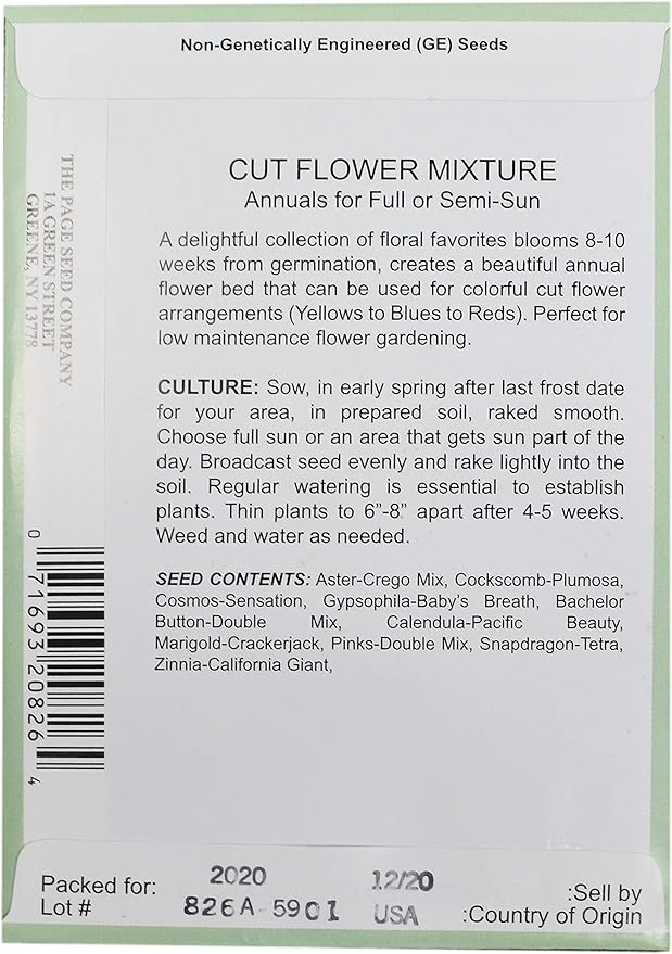 Black Duck Brand Set of 25 Cut Flower Seed Packets! Flower Seeds in Bulk - Great for Creating The Garden of Your Dreams! (25, Cut Flower Mix)