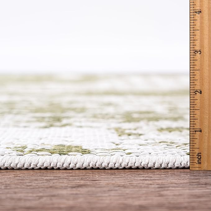 Keen Home Design Terrace Outdoor Area Rug - 8x10 Washable Indoor/Outdoor Rug for Patio, Kitchen, Balcony, Beach, Garden, Deck and Porch, Size: 7'7"x10'