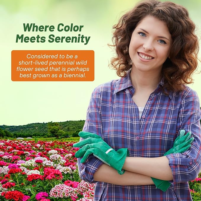 Outsidepride Sweet William Dianthus Seeds - 5000 Pcs. Perennial, Winter Hardy Wildflower Seeds w/Fragrant & Vibrant Blooms, Ideal for Pollinator Gardens, Cut Flowers & Colorful Landscaping