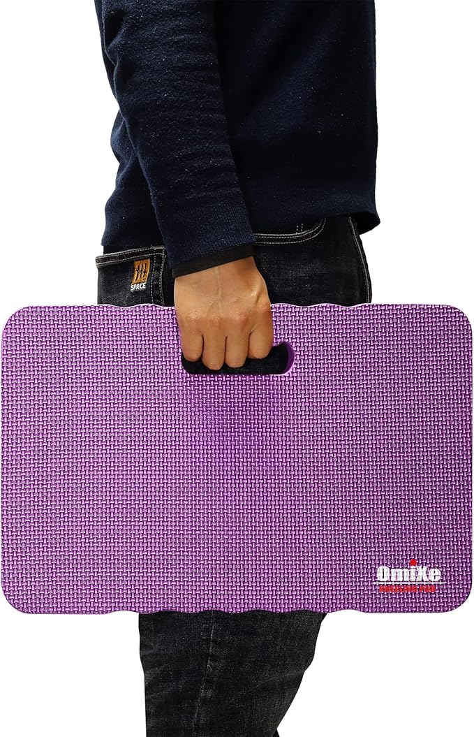 Extra Thick Kneeling Pad Comfy Foam Kneeler Mat Garden Knee Pad Cushion for Gardening Planting Yard Work Prayer Yoga Mechanic Exercise Workout Baby Bath 18 x 11 x 1.5 Inch Large Purple 1 Pack