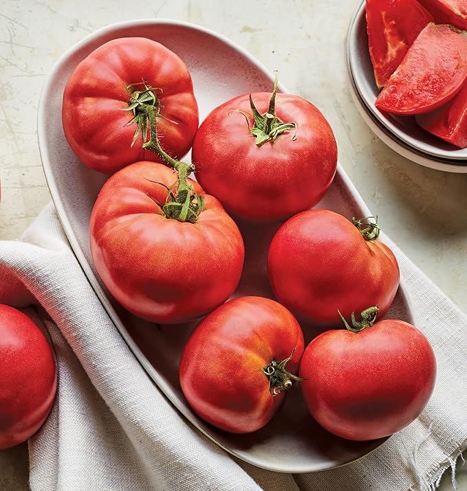 Burpee Straight Eight Slicing Cucumber 200 Seeds & 'Delicious' Beefsteak Slicing 1-2lbs Tomato 100 Seeds Bundle