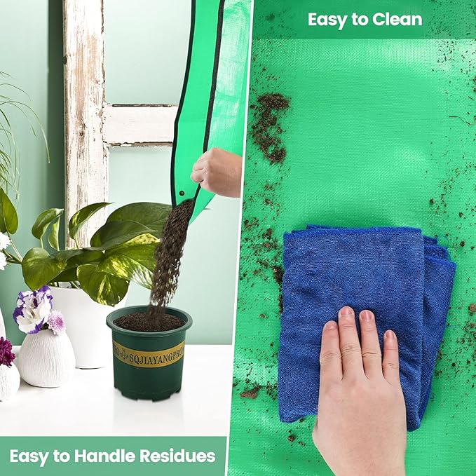 Extra Large Waterproof Potting Mat for Indoor Plant Transplanting and Mess Control, Table Top Potting Tray Repotting Mat Birthday Gifts for Plant Lovers Gardening Gifts for Women