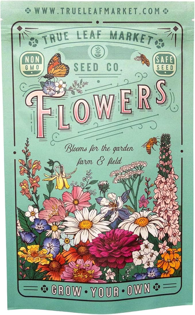 All Annual Wildflower Mix Seed for Planting - 1 Lb ~16,000+ Seeds - 21 Varieties Including California Poppy, Indian Blanket, Scarlet Flax, & More - Attracts Pollinators - Bulk Wildflower Seeds