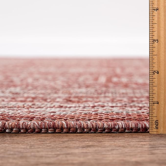 Keen Home Design Terrace Outdoor Area Rug - 8x10 Washable Indoor/Outdoor Rug for Patio, Kitchen, Balcony, Beach, Garden, Deck and Porch, Size: 7'7"x10'