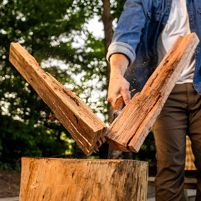 ESTWING Special Edition Fireside Friend - Leather 14" Wood Splitting Maul with Forged Steel Construction & Genuine Leather Grip