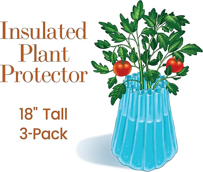 Dalen Gardeneer Season Starter – Early Season Insulated Plant Protector – Cold Weather Frost Guard - Easy Fill Shape for Optimal Planting - 6 Pack – Made in The USA - Blue