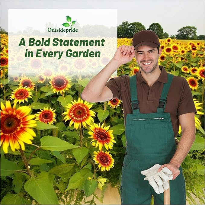 Outsidepride 100 Seeds Helianthus Annuus Joker Sunflower Seeds for Planting