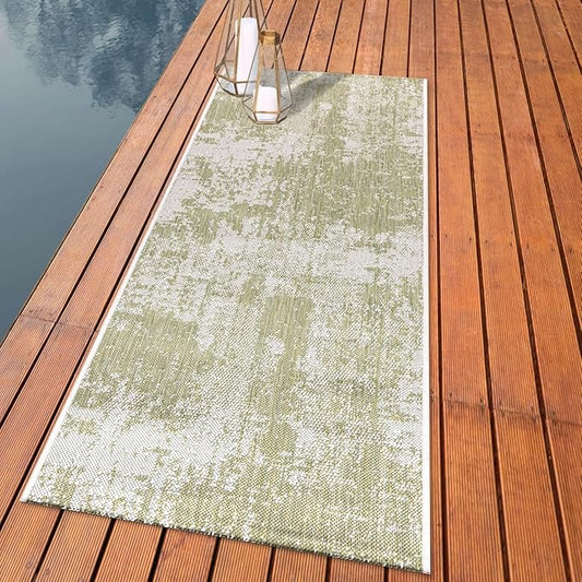 Keen Home Design Terrace Outdoor Runner Rug - 2x6 Washable Indoor/Outdoor Rug for Patio, Kitchen, Balcony, Beach, Garden, Deck and Porch, Size: 2'2"x5'7"